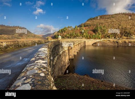 The Domed Valve Tower And Bridge Of Garreg Ddu Dam In The Elan Valley