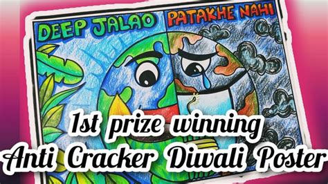 Green Diwali Drawing | Diwali Drawing Easy | Eco Friendly Diwali Poster ...