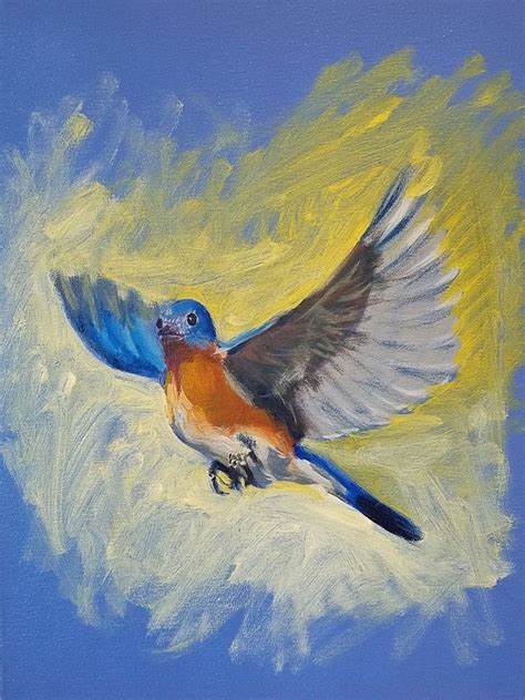 Bluebird - 12x16 Acrylic on canvas : r/Art