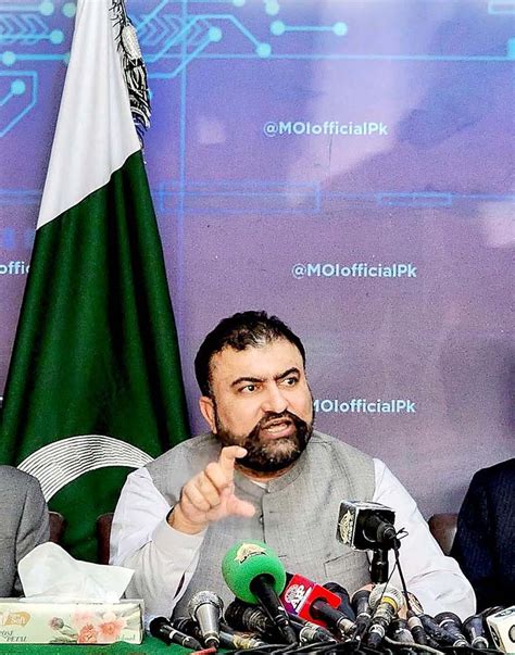 Caretaker Federal Minister For Interior Sarfraz Ahmed Bugti Addressing