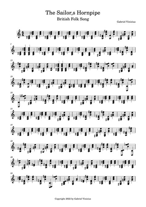 The Sailors Hornpipe By Gabriel Vinicius Sheet Music For Piano Solo At