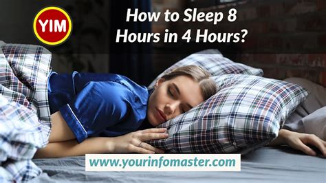 How to Sleep 8 Hours in 4 Hours - Your Info Master