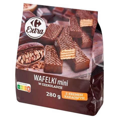 Carrefour Extra Wafelki Mini W Czekoladzie G Zakupy Online Z