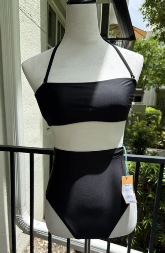 KONA SOL Black Bikini 2 Pc Size Small Medium High Waist NWT Target