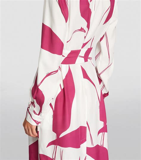 Kiton Multi Silk Patterned Midi Shirt Dress Harrods UK