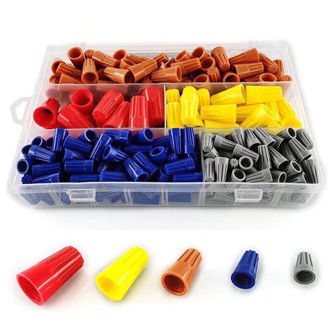 310pcs Electrical Wire Cap Connectors Nuts Kit Within 70pcs Orange P3 Type Small Screw On