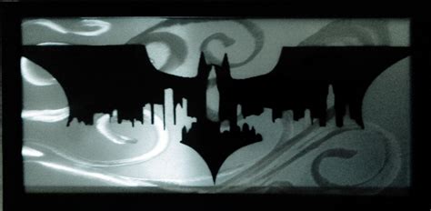 Batman logo gotham cityscape wall art.