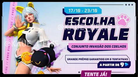 Escolha Royale Free Fire Como Conseguir o Conjunto Invasão dos Coelhos