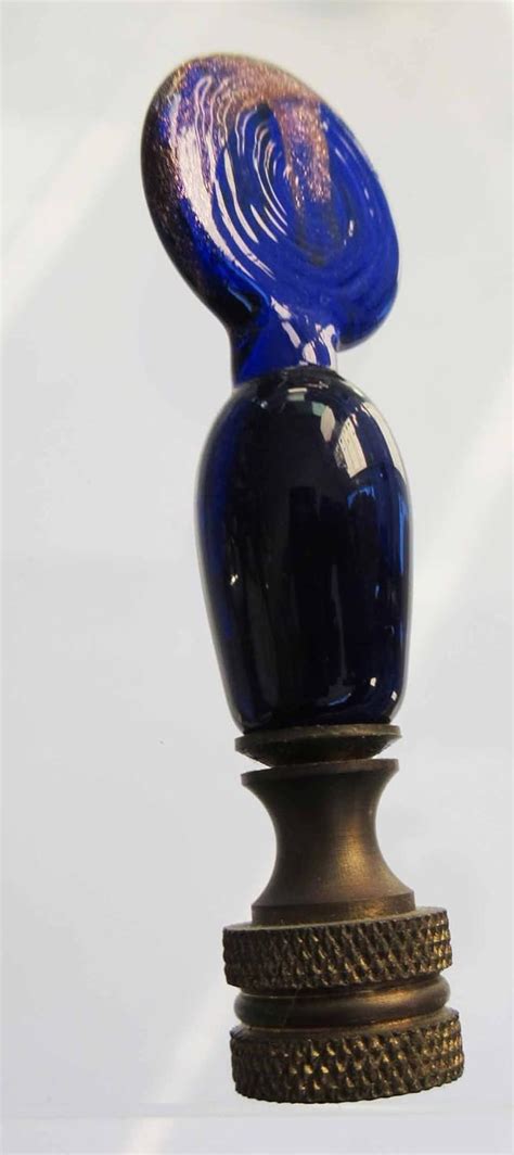 Finials Handmade Venetian Glass Lamp Finials Cobalt