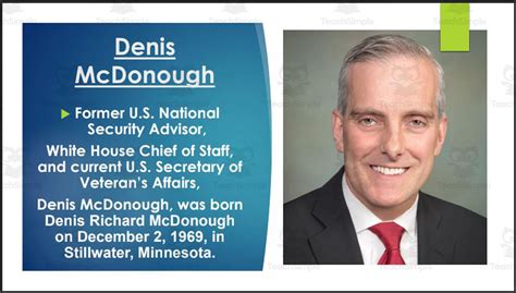 U.S. Secretary of Veteran's Affairs Denis McDonough (BIO PPT) by Teach ...