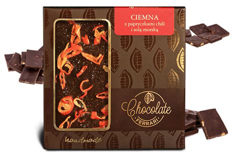 Chocobar Dark chocolate With chili peppers and sea salt - Ferrari Chocolate