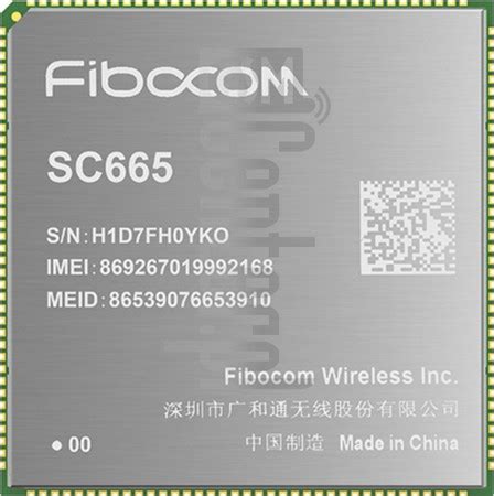 FIBOCOM SC665 CN Specification IMEI Info