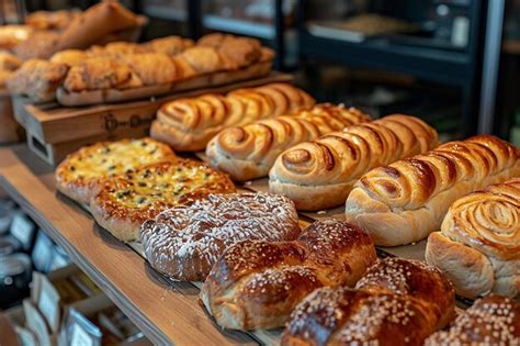 Premium Ai Image Bakery Showcase With Bread And Pastry Products