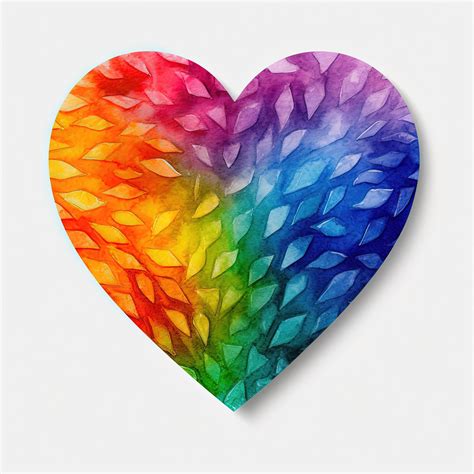 Rainbow watercolor heart isolated. Illustration 23855924 Stock Photo at Vecteezy