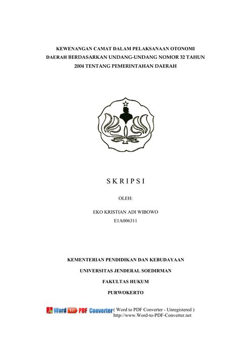 Contoh Judul Skripsi Ilmu Pemerintahan Pdf