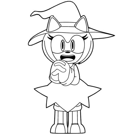 Amy Rose Coloring Pages Free Printable Pdf