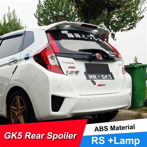 Jncforurc Rear Car Spoiler Wings Fit For Honda Fit Jazz