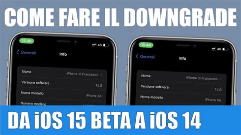 Come Fare Il Downgrade Da Ios 15 Beta A Ios 14 [senza Itunes] Youtube