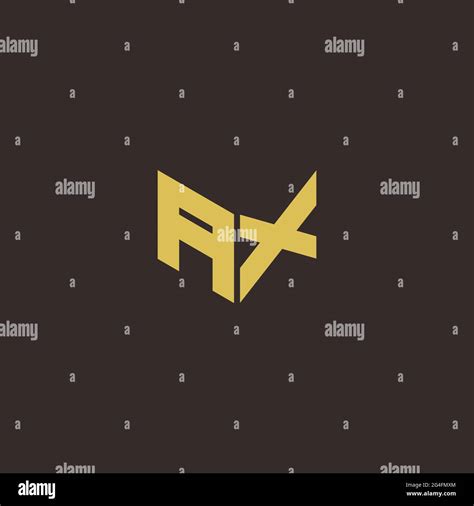 AX A X XA Logo Letter Initial Logo Designs Template with Gold and Black ...
