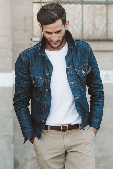 Guide For Men On How To Style Denim Jacket Denim Outfit Men Jean Jacket Outfits Men Denim