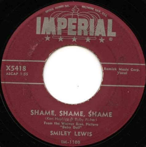 Smiley Lewis Shame Shame Shame Lyrics Genius Lyrics