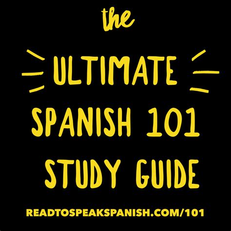 Spanish 101 Study Guide — Read To Speak Spanish In 2024 How To Speak