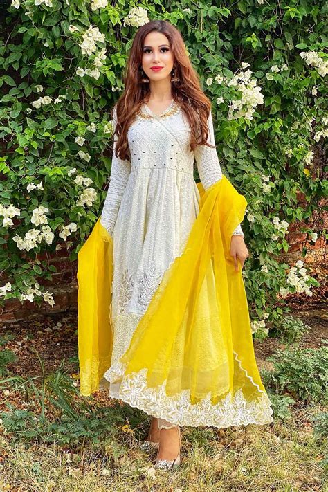 Lime Anarkali