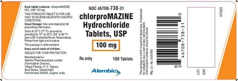 Chlorpromazine Hydrochloride Tablets Usp Rx Only