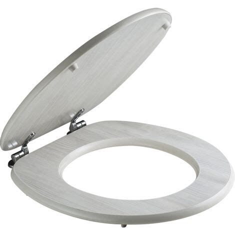 Abattant Universel Pour Toilettes Effet Bois Ch Ne Blanc