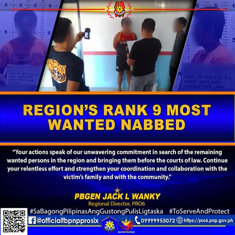 Police - Region’s Rank 9 Most Wanted Nabbed Negros Occidental – The