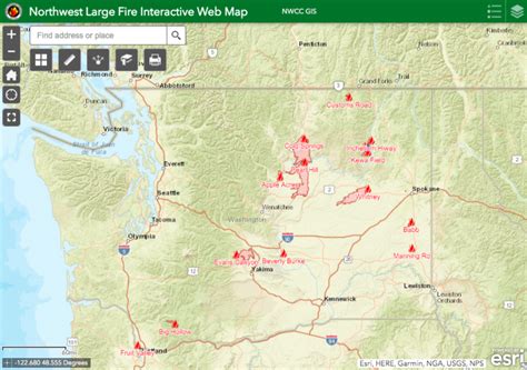 Washington State Fire Map - Map Of Aegean Sea