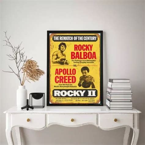 Marco Rocky Balboa Ii X Cm Madera Blanca Vidrio Mercadolibre