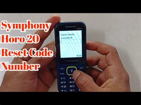 How To Symphony Horo 20 Reset Code Number Factory Reset Symphony Horo