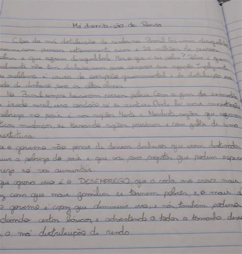 Alguem Pode Fazer Uma Redação Sobre Desigualdade De Classe Social No