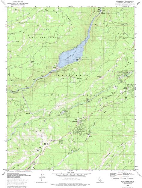 Strawberry Topographic Map 1 24 000 Scale California