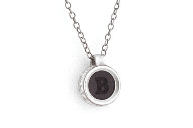 Initials Sterling Silver Gaboon Ebony Omericaorganic