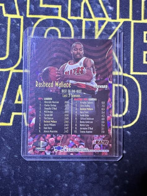 1998 99 Flair Showcase Row 1 86 Rasheed Wallace 6000 For Sale