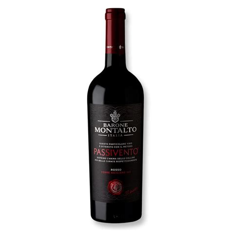 Vinho Barone Montalto Passivento Rosso Terre Siciliane P O De A Car