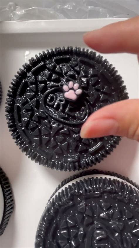 Tiny Cat Paw And Big Oreo Stressrelief Handmade Cute Silicone