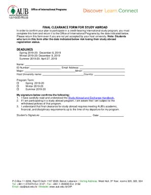 Fillable Online Part I Of Iii Final Confirmation And Clearance Form For