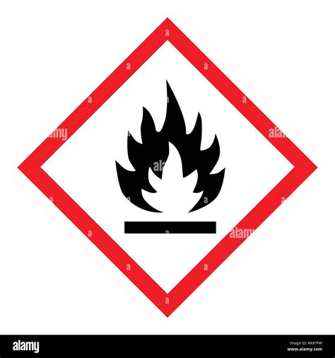 Vector Illustration Pictogramme De Danger SGH Inflammable Signe De