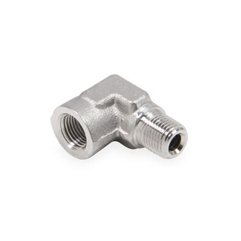 SS991401ERL Earls 90 Degree Elbow Female 1 8 NPT To Male 1 8 NPT