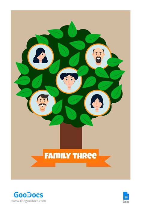 Green Family Tree Template In Google Docs