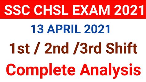 Ssc Chsl April Exam Analysis All Shift Target Crack Exam