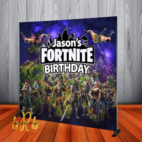 Fortnite Birthday Party Birthday Backdrop Personalized Printed And Shipp Banners By Roz