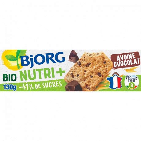 Bjorg biscuit avoine pépites chocolat bio 130g