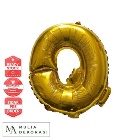 Jual Balon Foil Huruf Gold Alphabet Abjad Huruf Angka Lengkap A Z