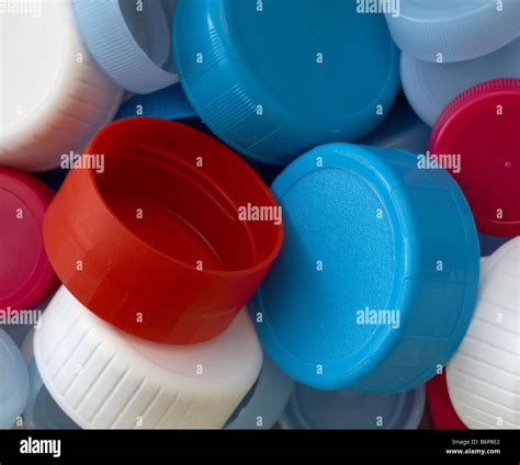 plastic bottle lids stock photo alamy
