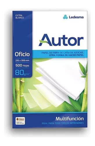 Resmas Autor Oficio 80 Grs X 10 Unidades Color Blanco