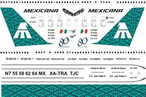 8aDecs Decals Catalogue MEXICANA 757 200 GREEN MAT